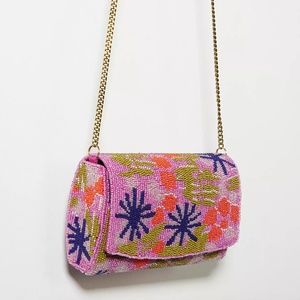 Anthropologie Perennial Vera Beaded Clutch